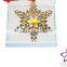 14K Yellow Gold Plated Metal Xmas Snowflake Ornament VICACCI with yellow crystal from Swarovski