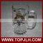 Topjlh high quality sublimation glass beer mug with handle