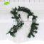 GNW CHGR-1607017 Hot sale Low price PE Artificial christmas garland with white flower for decoration