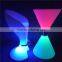 Wholesale stylished commercial fashion full color night cluded LED stool chair with rechargeable battery