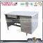 OA-6S L shape fashional office desk with wooden desktop and steel cabinet