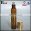 high quality 5ml 12ml 15ml oil glass bottle amber color round oil glass bottle massage oil glass roller bottle