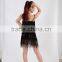 High quality ladies fringe Latin dresses ladies sexy sleeveless Latin dance wear