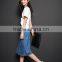 Guangzhou Clothing Manufacturer Women Fashion Wholesale Long Denim Skirts