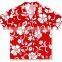 cool collar hawaiian t-shirt red unisex