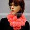 Myfur Real Fur Manufacturer Tongxiang Wholesale Colorful Rabbit Fur Pom Poms Short Women Neck Wear Scarves