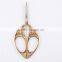 Golden Hollow Pattern Knitting Sewing Thread Scissor Vintage Fancy Scissors
