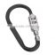 High quality Zinc alloy D shape backpack climbing hook luggage lock with assorted colours