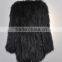 YR134 World Popular Raccoon Fur Coat /Factory Wholesale Knit Raccoon Fur Overcoat