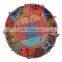 Indian Pouf Stool Vintage Patchwork Embellished with Patchwork Living Room Ottoman Cover