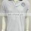 2017 Men's Dryfit White Polo T-shirt With Black Stripped Collar Work Uniform