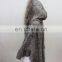 Cute Raccoon Fur Hood Knitting Wool Poncho Ladies Mohair Knit Cape Autumn Knitted Mohair Poncho