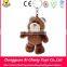 Cute 10cm lovely bear keychain toy with metal keyring can custom logo