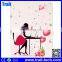2015 New fashion Magnetic Buckle Cute Girl Diamond Studded Leather Case for iPad Air2