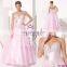 lace up back ball gown flower girl dress pink ball gown prom dress