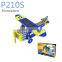 construction DIY educational wooden solar power plane toys