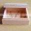 Separated lid square small pine wood storage CD / DVD box, wooden coin boxes                        
                                                Quality Choice
