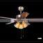 Wholesale European brand fan lights living room bedroom hotel restaurant decorated iron leaf fan light