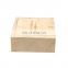 Vitalucks 10x10x3.8cm natural color small unfinished wooden boxes with sliding lid wholesale