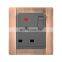 Type 86 UK Standard 3 pin Wall Socket With Switch 13A Zinc Alloy Panel Socket And Switches Electrical With LED Light