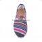 Popular multicolor latest design lady elegant canvas flat shoes
