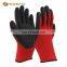 Sunnyhope 15G nylon spandex latex sandy palm coated gloves super soft