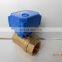 mini electric valve BSP NPT brass ss304 1/2