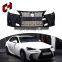 Ch Black Bumper Front Lip Support Splitter Rods Rear Bumper Reflector Lights Body Parts For Lexus Is250 2009-2012