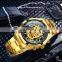 WINNER 340 Luxury Gentlemen Mechanical Wrist Watch Stainless Steel Chronograph Wristwatches Business Watch