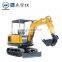 Boom swing 2ton mini excavator small excavation equipment micro digger for construction work