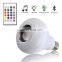 E26/E27 LED Blutooth Light RGB Music Bulb With Speaker 24-button Remote Control Color Switch Party Home Entertaint Halloween
