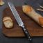 Triple Rivet Collection 8 inch 67 Layer Damascus Stainless Steel Bread Knife with Black G10