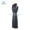 Morntrip Top Quality soft sweat-absorbent cotton black examination coated rubber gloves for industrial