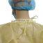 Fluid Resistant Level 2 Disposable Isolation Gown,  PP & PE 40g Lab Gowns With Knitted Cuffs