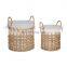 Vietnam Supplier Natural Water Hyacinth Laundry Basket With Liner