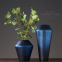 Factory Wholesale Hand Blown Blue Colored Glass Shaped Table Decoration Glass Flower Vase