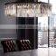 Modern Creative Metal Pendant Light Fixtures Small Crystal Bean Interior Chandelier Parts LED Light Source Middle Size Dining