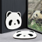 MEOW LOVE Panda-Shaped Cat Scraper The Cat Corrugated Scraper of The Vertical Can Be Attached Wall Decorate Without Shavings.