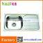 foshan HADI single bowl stainless steel kitchen sink with drain board HD9643