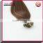 Arisonhair wholesale u-tip hair extensions keratin tipped fusion nail tip brazilian human hair extension 0.8g/1g per strand