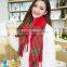 New Warm Winter Mohair Tassel Plaid Fashion Ladies Neck Scarf
