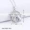 wholesale  round shanpe silver alloy wolf necklace for mother's day gifts