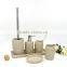 Bamboo pattern Polyresin sandstone bathroom accessories set