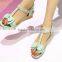 Multifunctional flat sandals for girls women sandals 2015 flat high quality for wholesales XT-DA0749