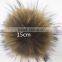 White color raccoon fur poms for keychain Hot manufacturer wholesale real fur ball for hat and shoes