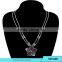 Silver Orchid Necklace,Bead Tube Wedding Jewelry,Woman Flower Necklace 2016