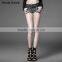 PK-014 PUNK RAVE Designer Brand Summer New Lace Element Stitching Short Denim
