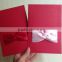 New arrival elegant & high-end red & pink wedding invitations with red ribbons bow