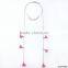 DIY Fashion Hot Pink Tassel Long Chain Delicate Necklace