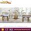 Golden Half Circle Banquet Dining Table,led Stainless Steel Base Half Circle Table